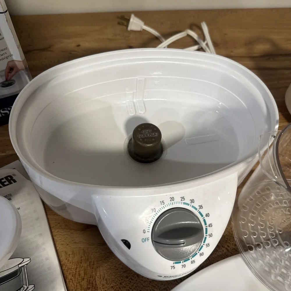 Black & Decker Flavor Scenter Steamer HS2000 Vegetable Rice Cooker Deluxe Works